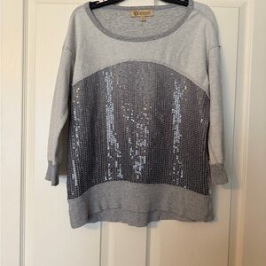 Democracy Heather Gray Knit Top